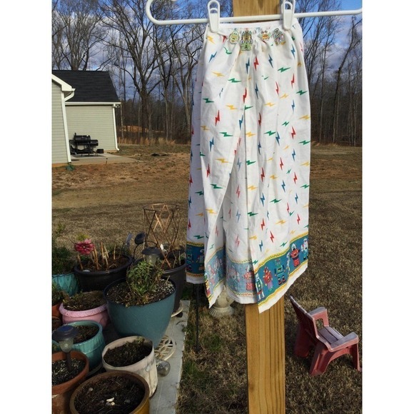 Homemade girl’s robot apron play art paint cook dress up lightning robotics - Picture 6 of 8